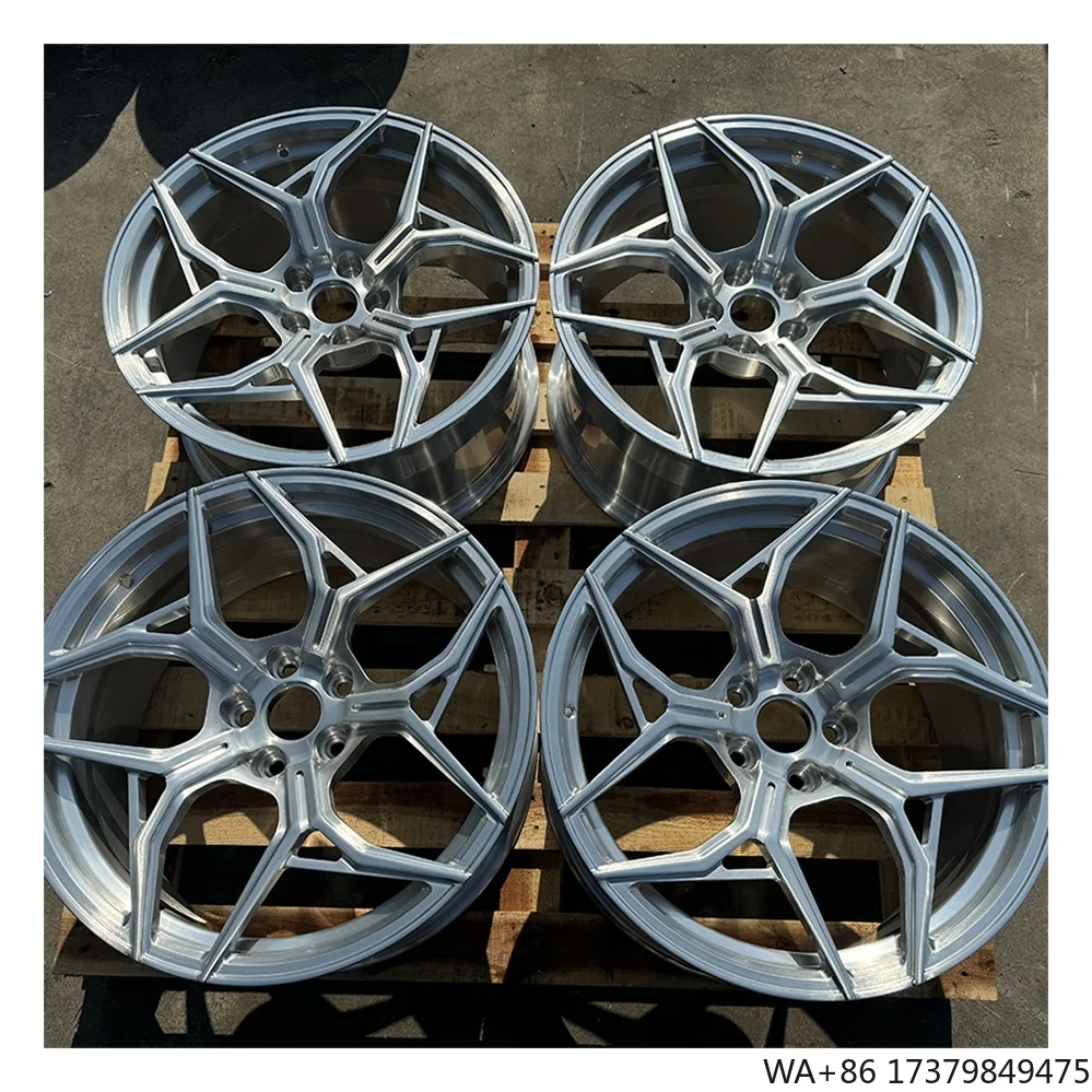

Hot Custom Racing Car Wheels Brushed Silver Color Monoblock Wheels 20 21 22 24 Inch 5x112 5x120 5x114.3 Alloy Forged Rims
