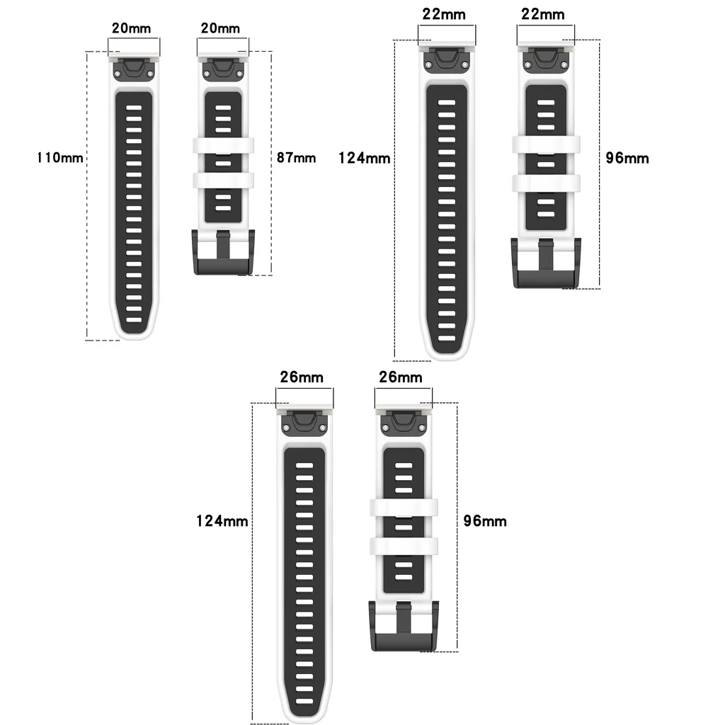حزام سيليكون سريع التركيب للغارمين Fenix 8 7 7s 6 6s 5 3 7x 6x 5x غريزة 2 2x 2S Forerunner 965 955 945 935/COROS VERTIX 2