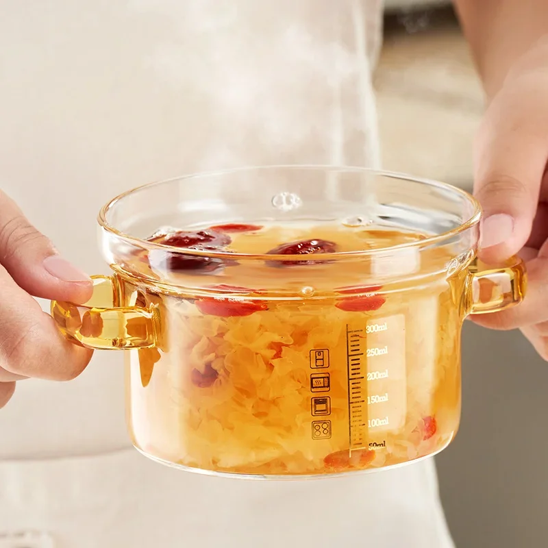 

GIANIXI Glass Stockpot Transparent Binaural Soup Cooking Pots Kitchen Household Stew Pot Cookware Kitchen Accessories