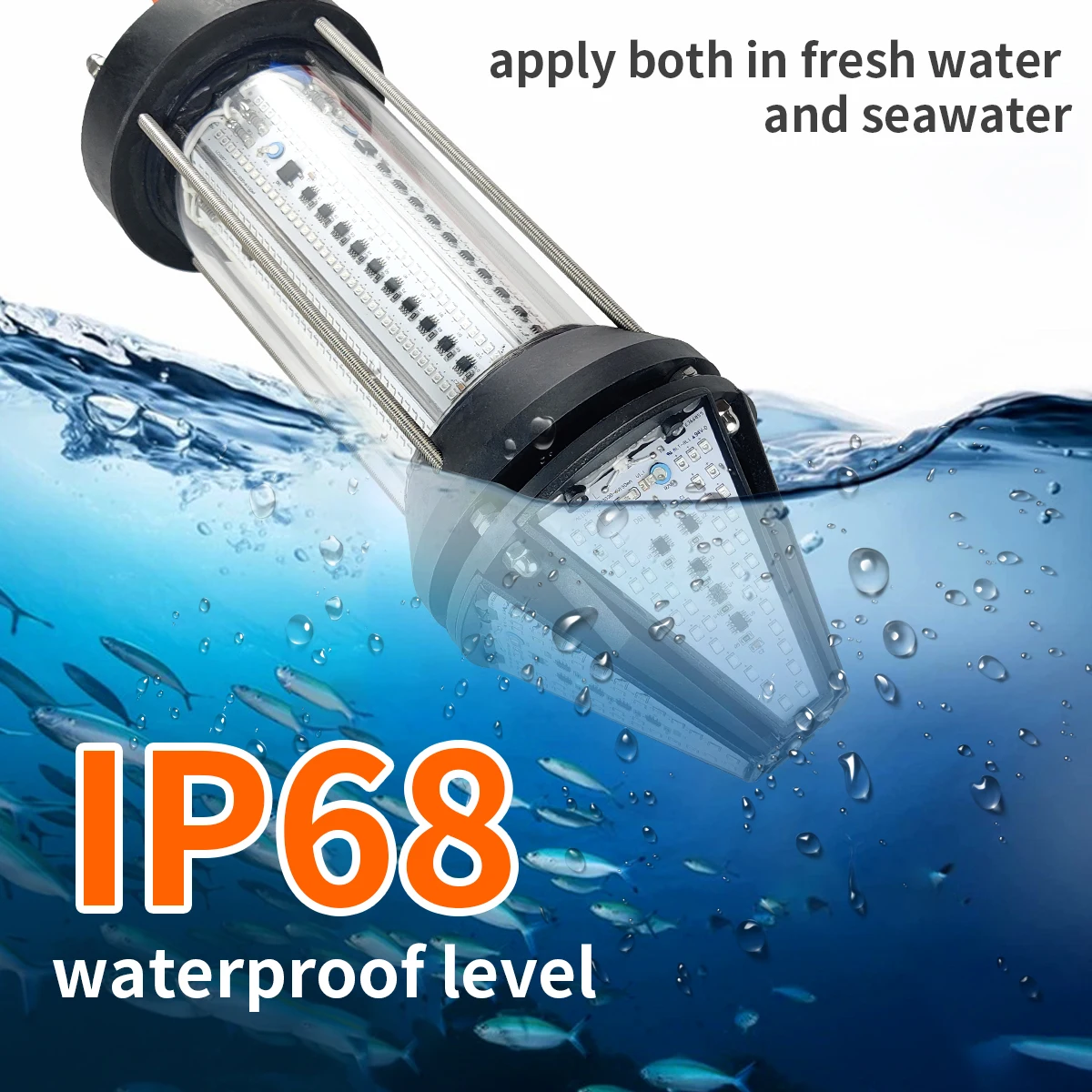 

Led Fishing Light 500w Squid Shark Green for Salmon Farming 15 Hours Continuous Underwater Fishing Fish Lure Light