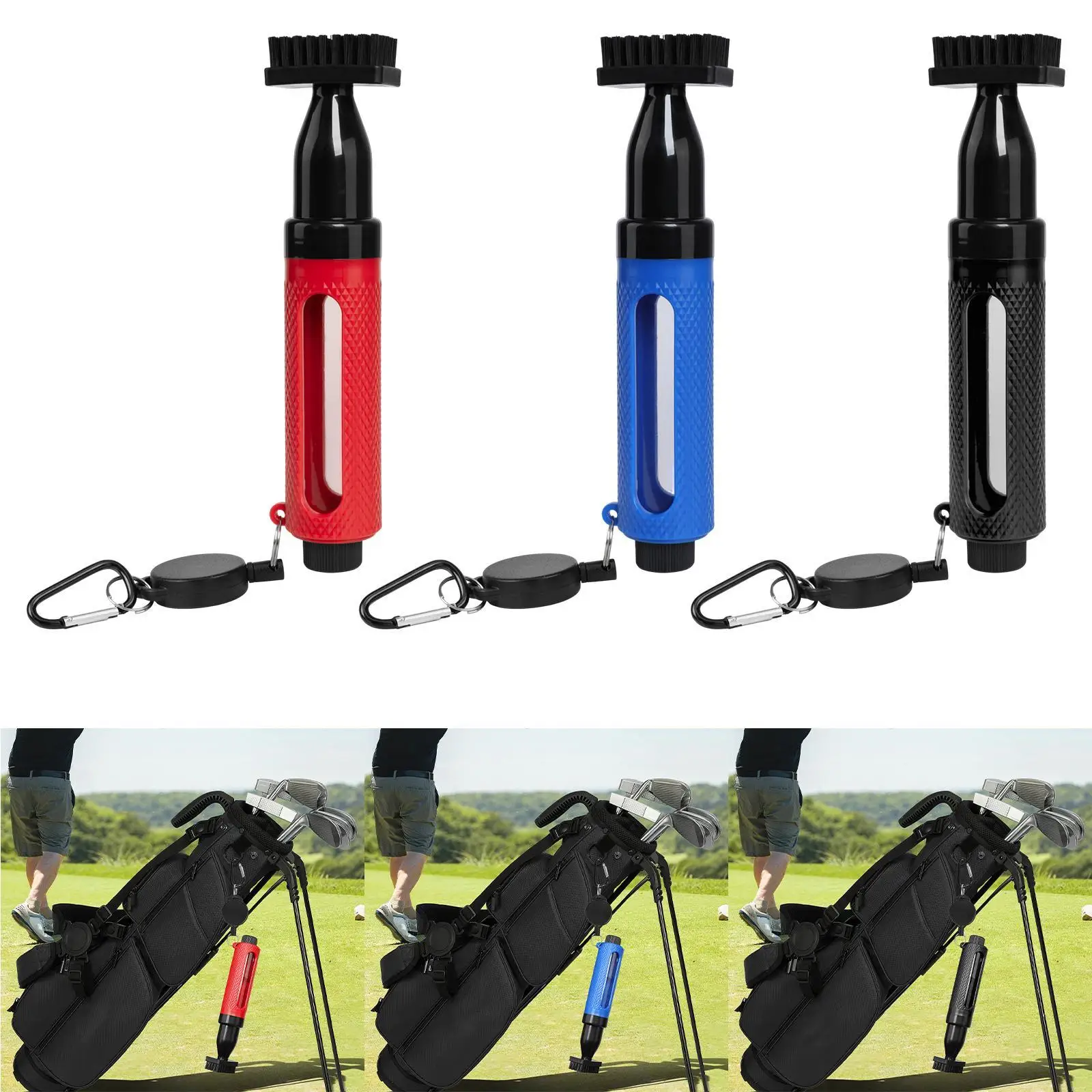 Golf Club Cleaner Brush Squeeze Bottle Easy to Use Golf Club Brush for Golf Club Maintenance Outdoor Father's Day Gift Women Men