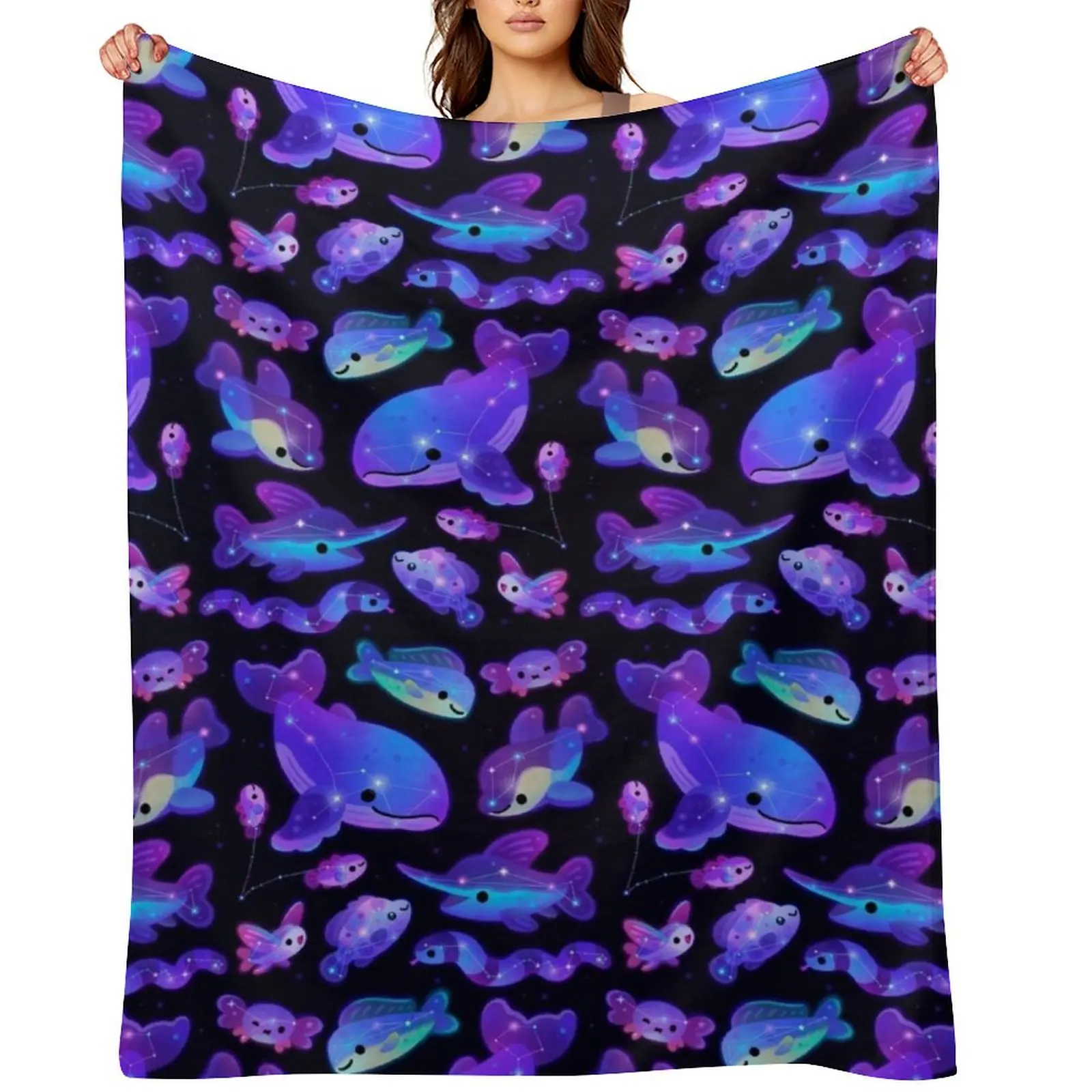

Ocean constellations Throw Blanket heavy to sleep Flannel Bed Fashionable For Baby Blankets