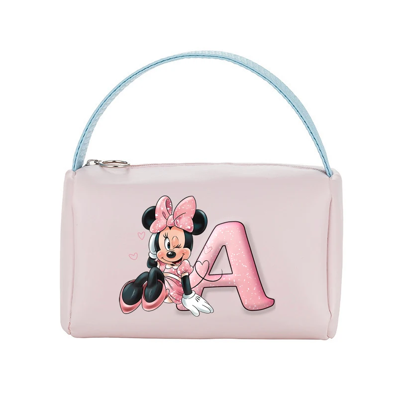 Mickey Mouse Minnie Disney Cosmetic Pouch Cartoon Storage Bag Cute Kawaii Fashion Couple Handbag for Children Women Coin Wallet