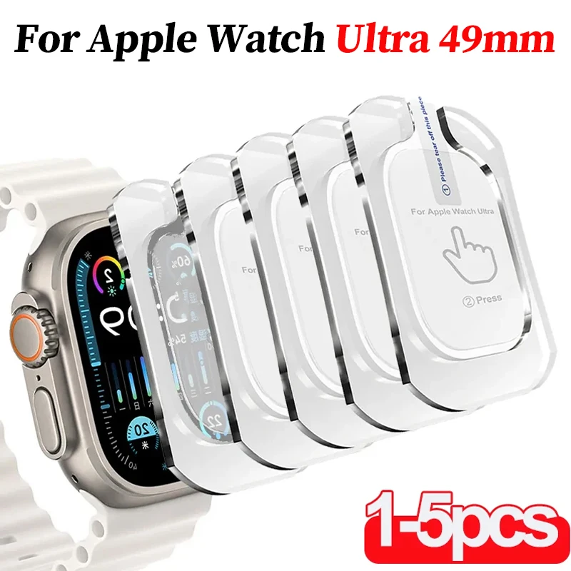 

1-5 шт. пленка из закаленного стекла для Apple Watch Ultra 3 49 мм с выравнивающим инструментом HD Защитная пленка для экрана iWatch Ultra 49 Простая установка