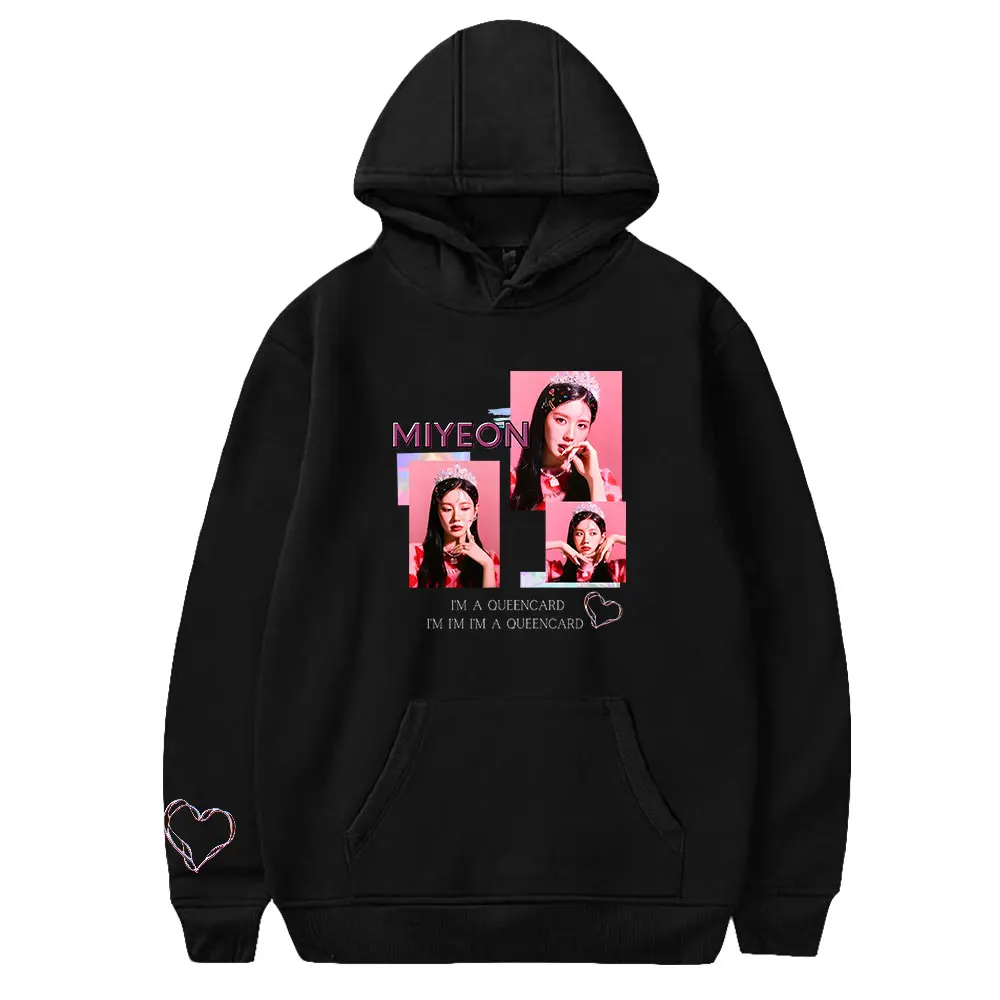 Gidle Hoodies Kpop MIYEON Print Sweatshirt Women Men Fashion Autumn Hoodie Korean Streetwear Hip Hop Y2k (G)I-DLE Fans Clothes