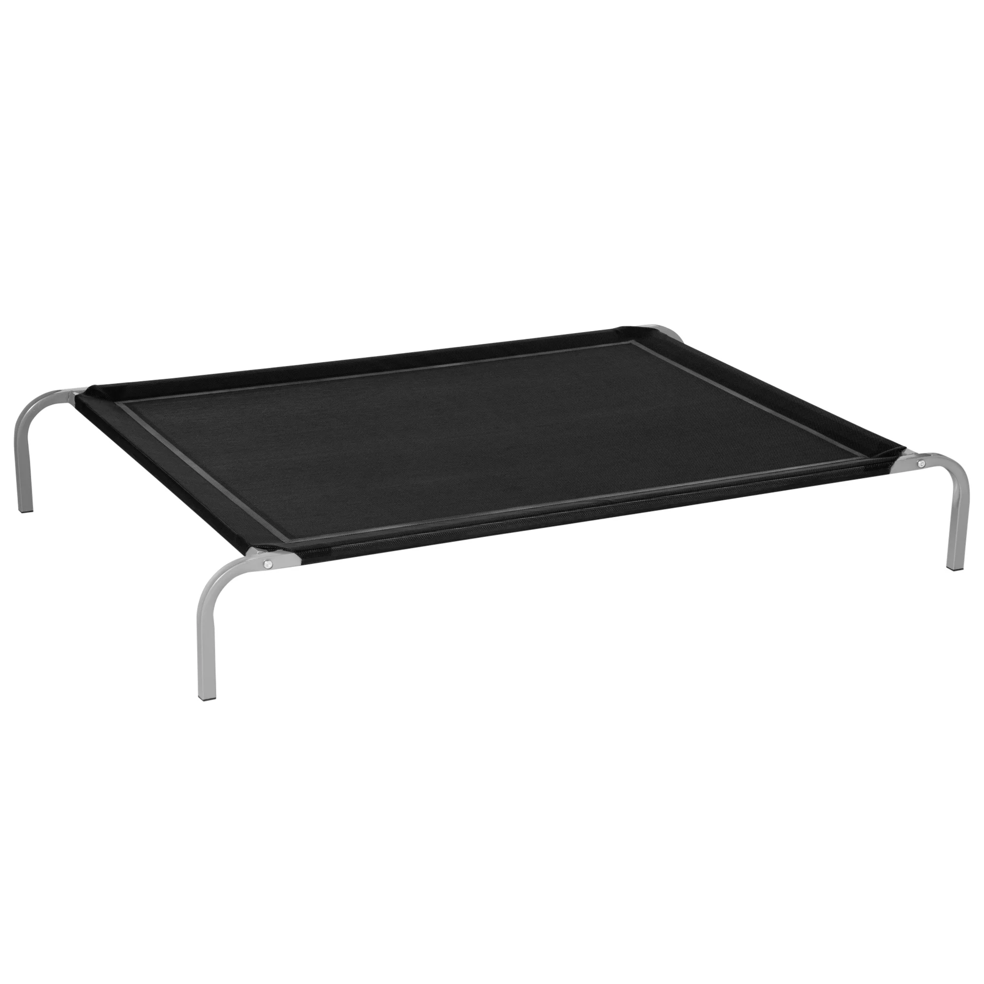 PawHut Raised Dog Bed Breathable Breathable Dog Sleeping Bed Relax Steel Frame Indoor Outdoor 130x90x20 cm Black