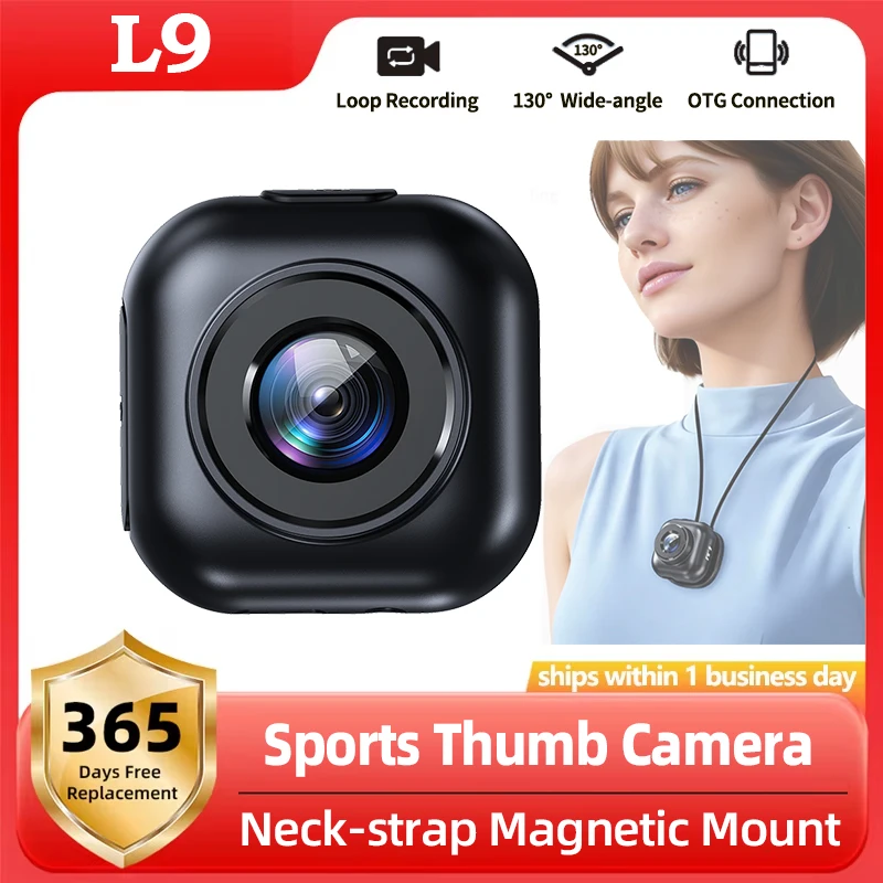 新型l9スポーツサムカメラ-2k-hd解像度-130-°-広角レンズループ録画-otg-磁気-ip66-防水-乗馬用-登山用