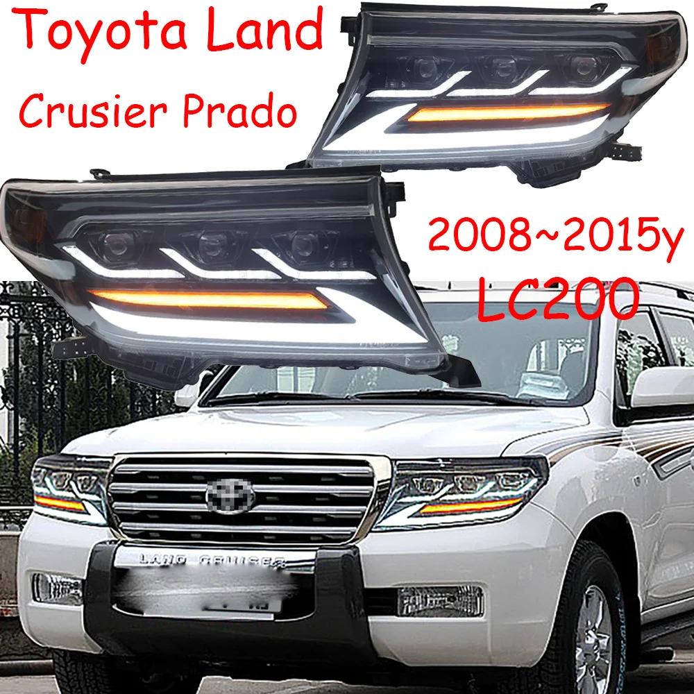 2007~2015y Car Bupmer Head Light For Toyota Prado Land Cruiser LC200 Headlight Car Accessories All LED Fog For Cruiser Headlamp