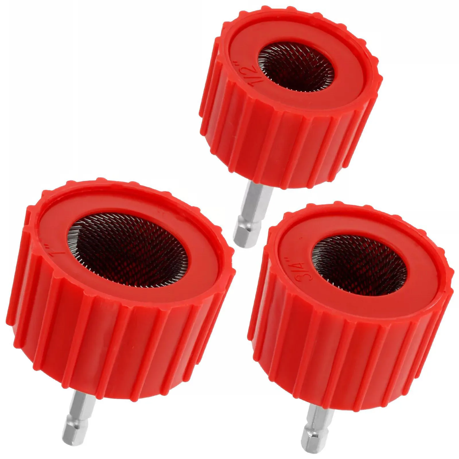 3Pcs Copper Pipe Cleaner Set Tube Cleaning Brush 1/2 Inch 3/4 Inch 1 Inch Cleans Copper Pipes Tubes For Power Drill Accessories