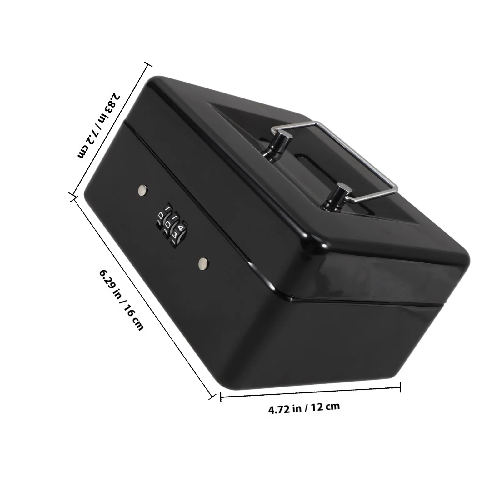 Small Steel Cash Box Password Lock Portable Lockable Storage Box for Outdoor Events Hidden Key Holder Money Organizer Secure