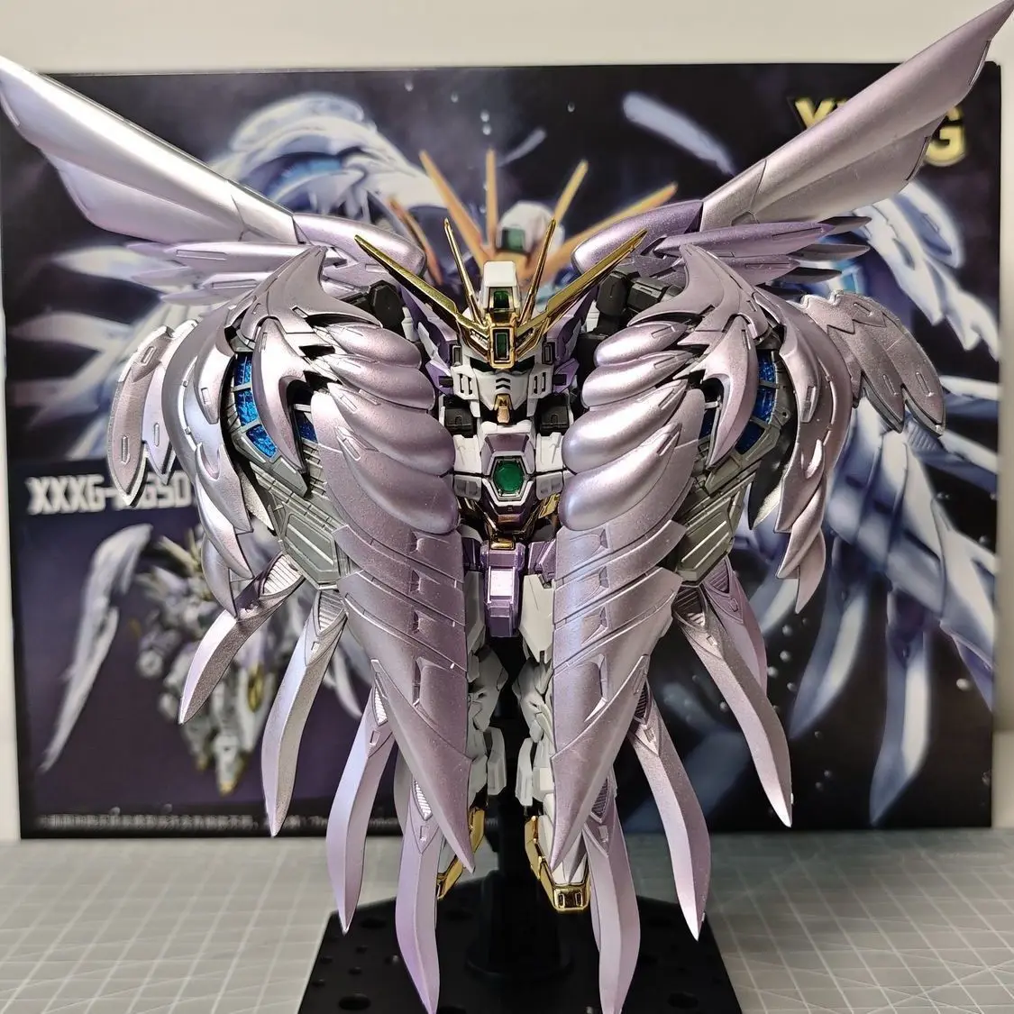 IN STOCK GAOGAO Model Mgsd Wing Purple Silver Xxxg-00ysw Assembly Model Kit Wing Zero Ew Robot Action Figure Plastic Toy Gift