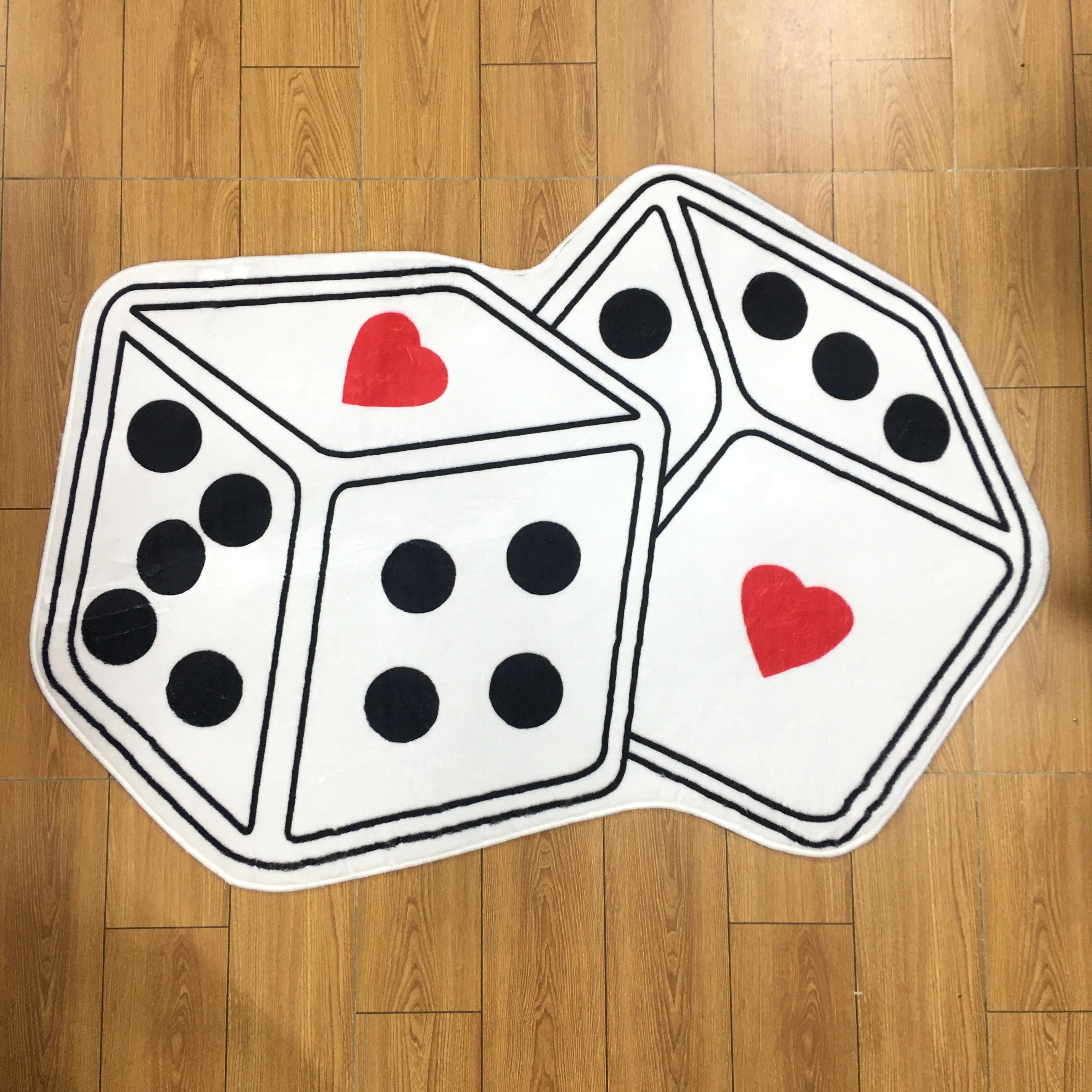Love Dice Customized Carpet Digital Printing Technology Simple Housewarming Gift Handmade Non-Slip Decorative Carpet