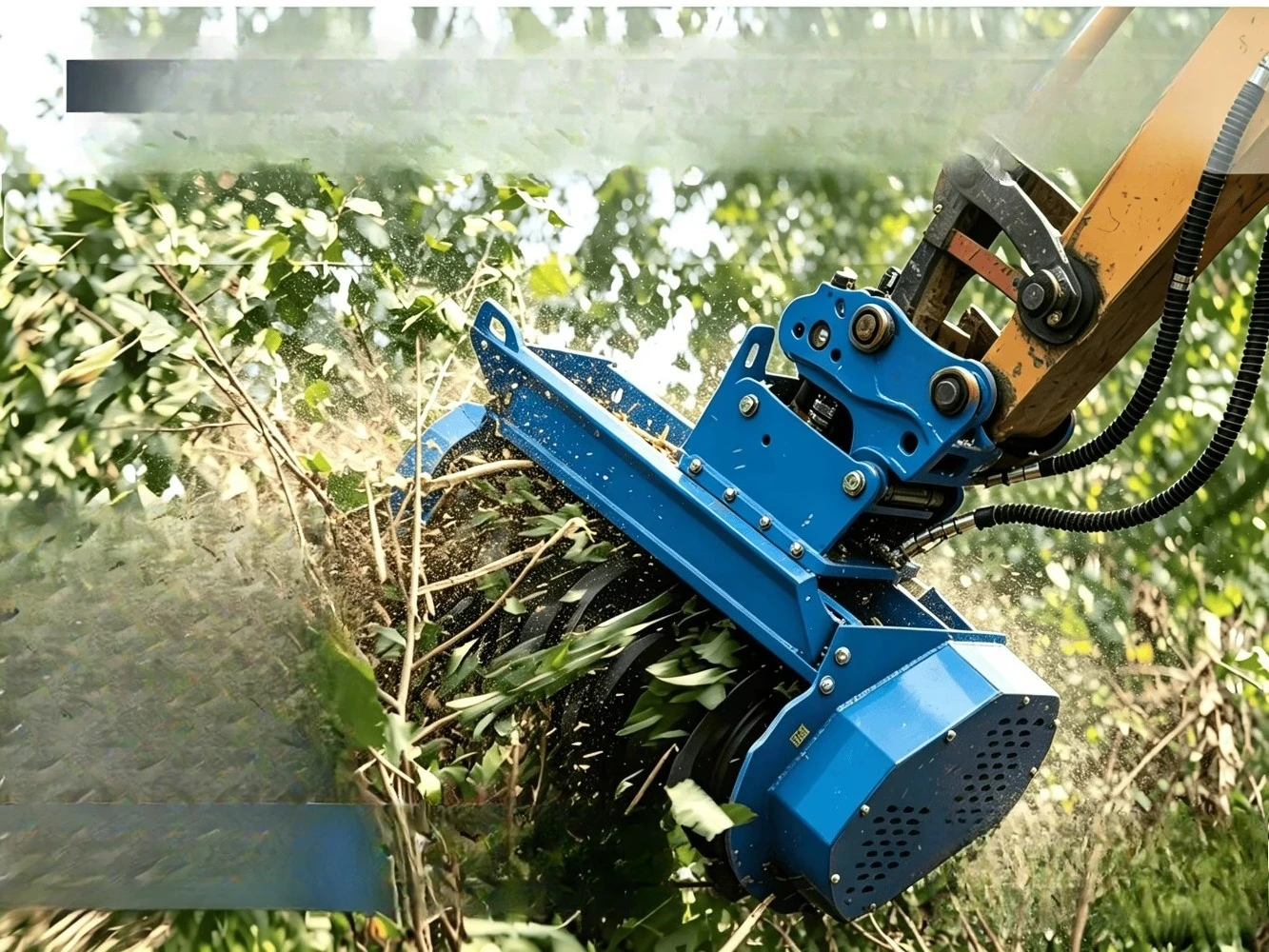 Excavator Mounted Drum Forestry Mulcher Brush Cutting Dry Wood Stump Grinder for Land Development