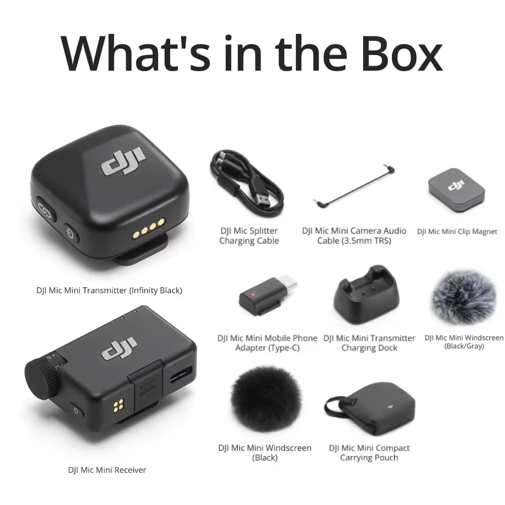 DJI Mic Mini ワイヤレスマイク インテリジェントノイズキャンセリング