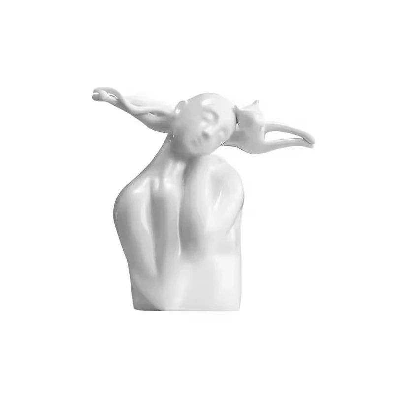 

Modern resin figure sculpture home decoration female body abstract art crafts desktop hotel original design