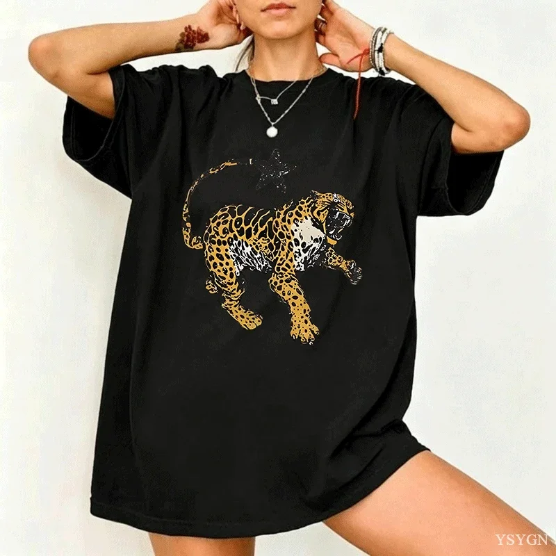 Vintage Grh Tee Trendy Animal Print Y2K Streetwear Men Women T Shirt Short Sve Comfort Streetwear 2026 New Model Short-sleeve Cr