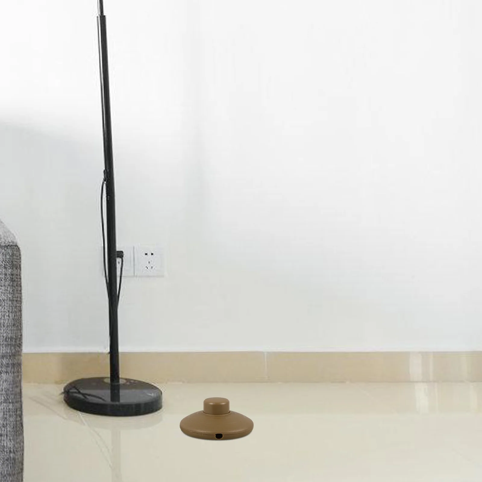 

4Pcs Foot Pedal Switches Round Floor Lamp Inline Replacement Durable Easy to Use Step-on Buttons Lamp Switch Replacement