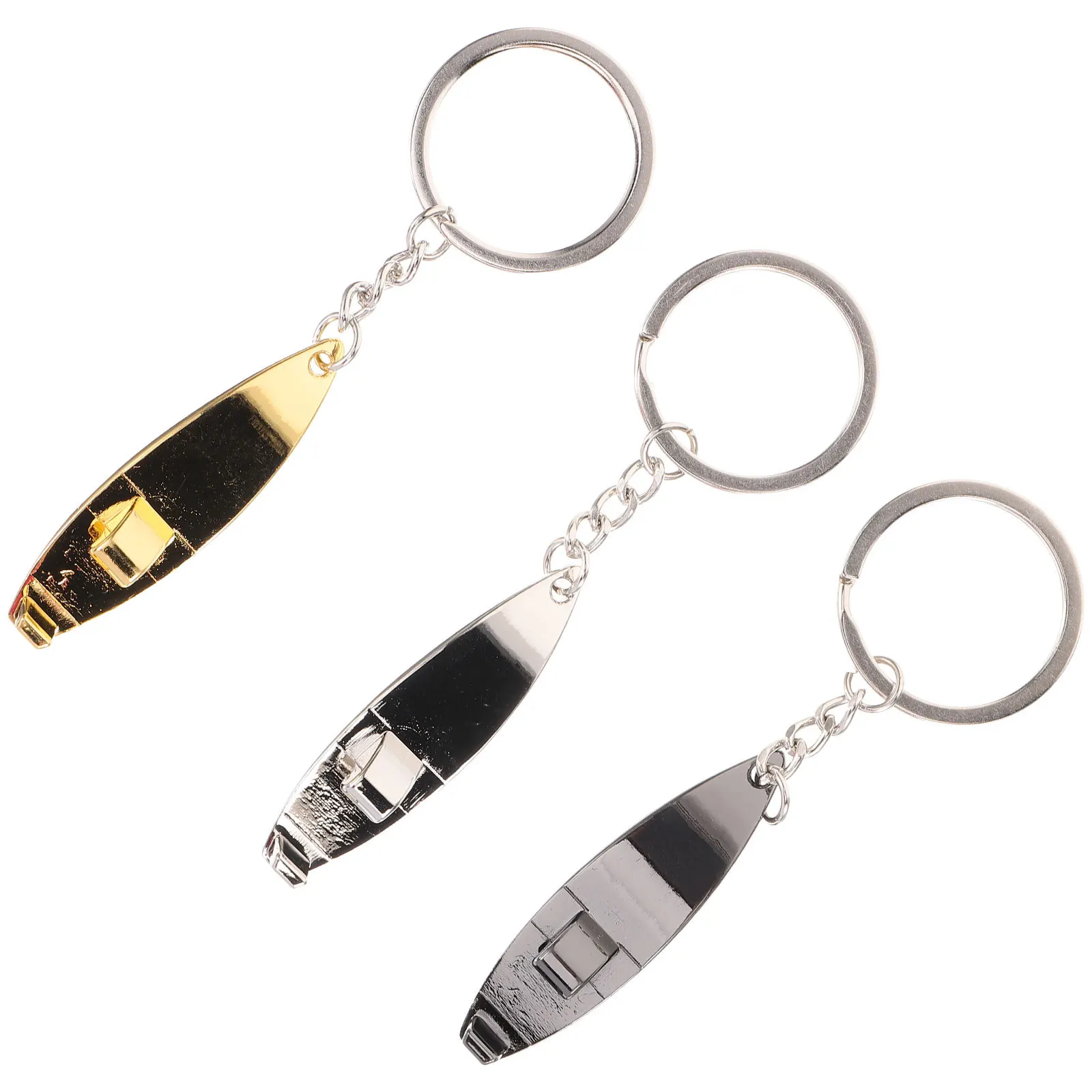 

3Pcs Surfboard Keychain with Bottle Opener Function Metal Key Ring Decor for Backpacks Bags Home Bar Accessories