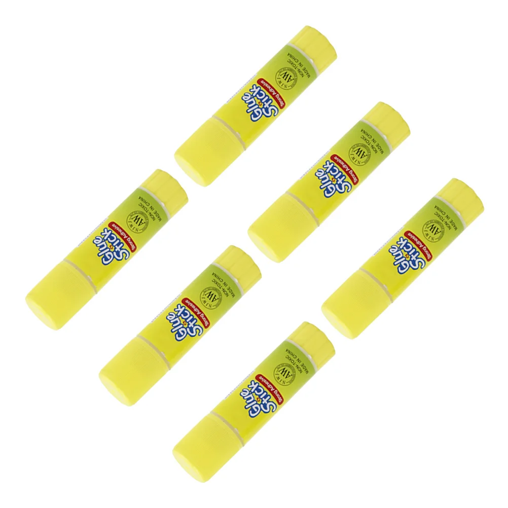

6Pcs Solid Glue Stick 9G Strong Adhesive for Paper Card Photos Felt Lightweight Easy to Use School Office Home Stationery