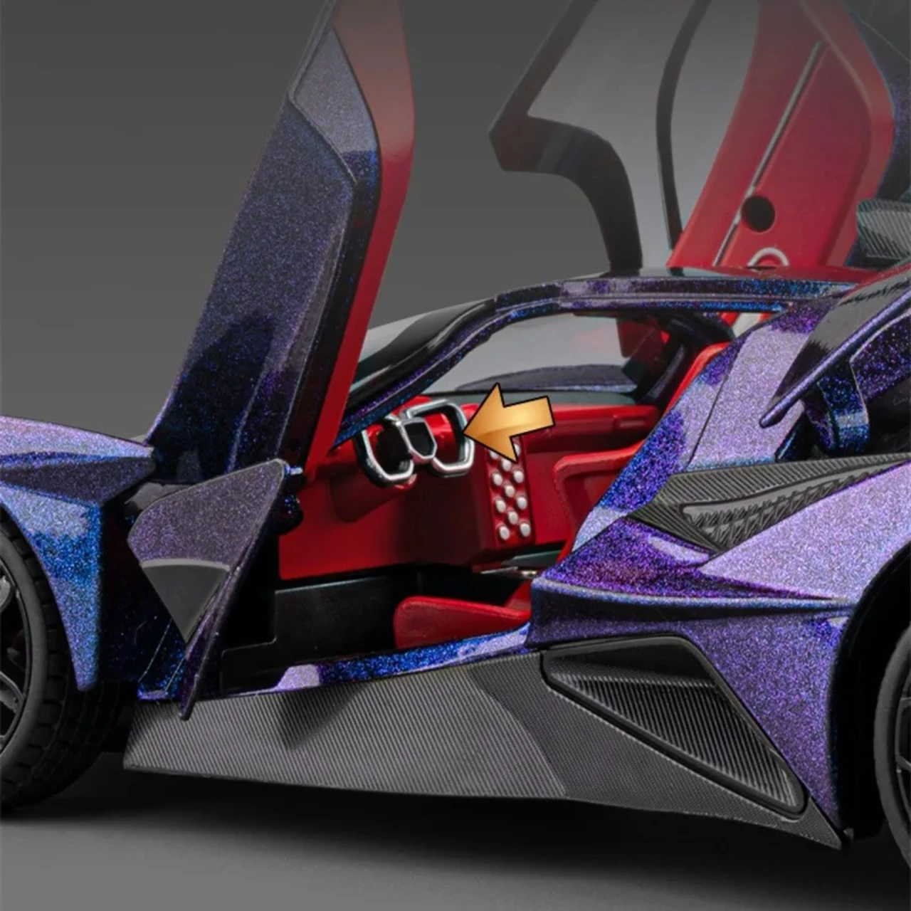 Apollo Metal Concept Racer Legierungsautomodell im Maßstab 1:18, akustische optische Effekte, Spielzeuggeschenk für alle Altersgruppen.