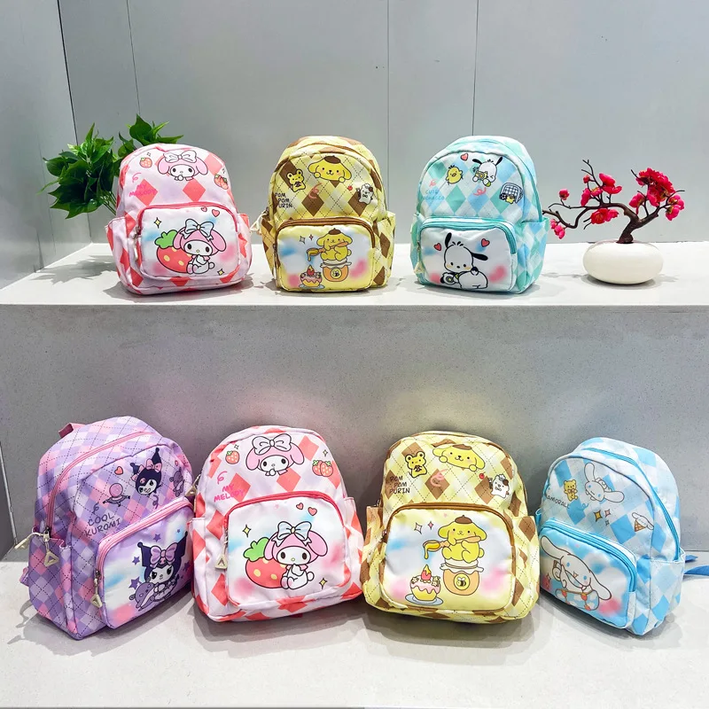 Sanrio Bag Cinnamoroll Backpack Schoolbag Kids Cute Kuromi Student High Capacity Cartoon Shoulder Bag Birthday Gifts Friends