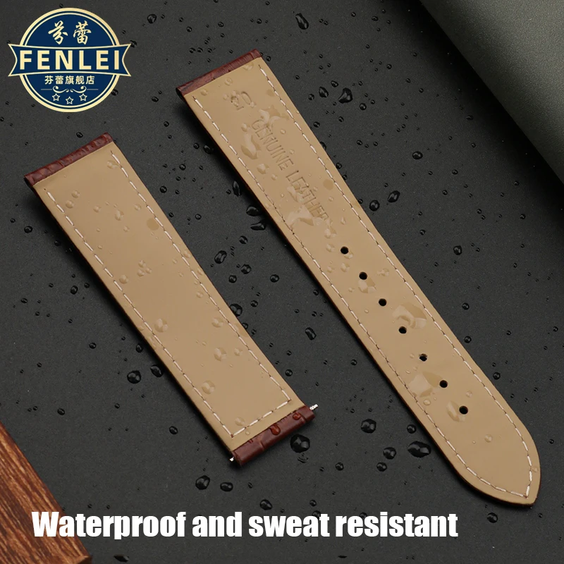 Correa de cuero genuino para reloj Cartier, Pulsera de piel de vaca para hombre y mujer, 16MM, 18 MM, 20MM