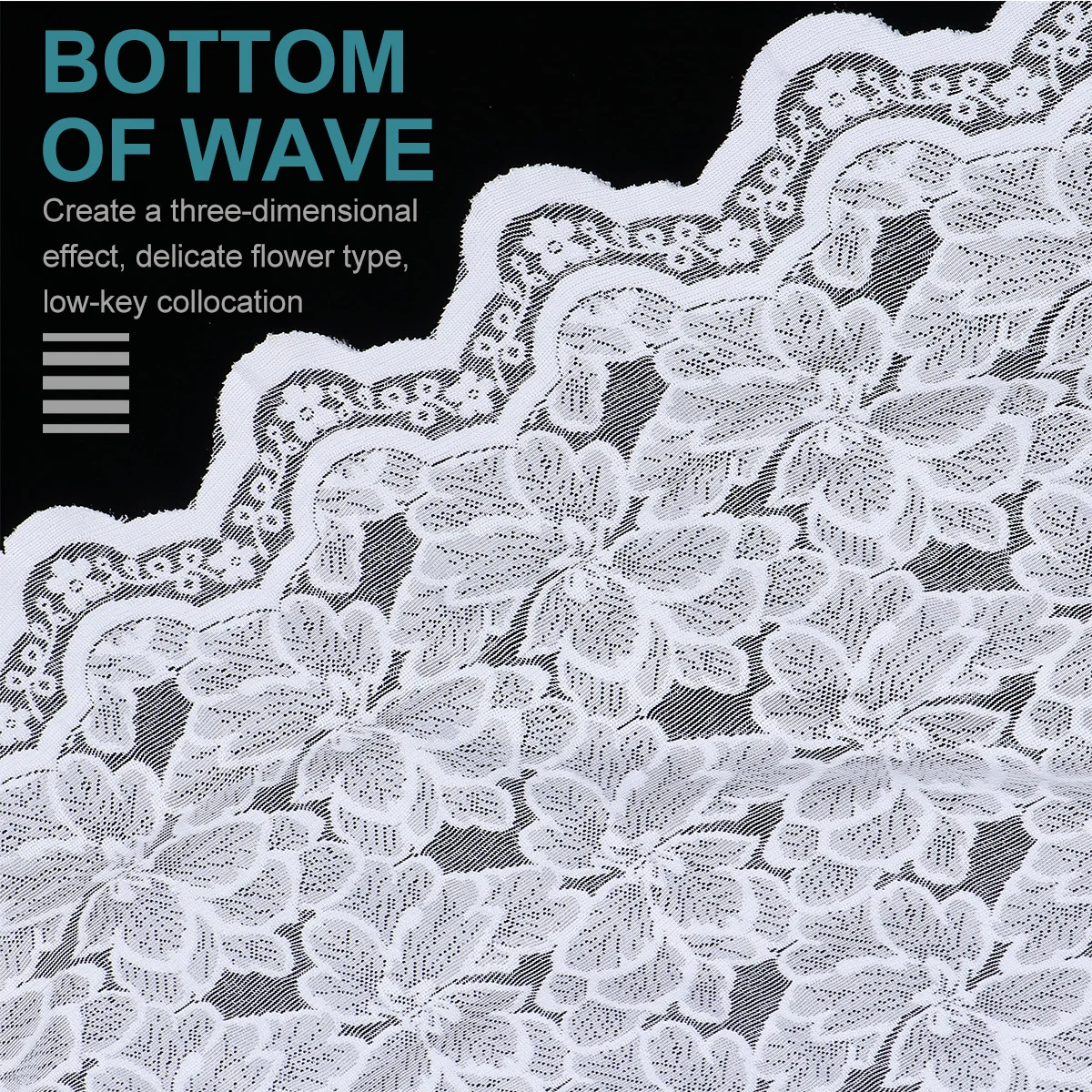 

Lace Short Curtain Half Curtain Window Blackout Material Easy Install Home Decorative Romantic Room Ambiance