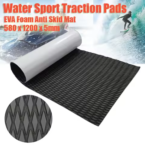 580x1200x5mm EVA Traction Foam Surfboard Jet Skis Pads SUP Paddleboard Boat Deck Sheet Anti Skid Watercraft Water Sport Flooring
