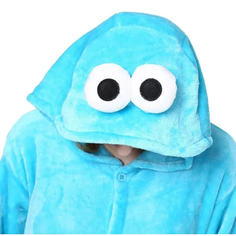 HKSNG New Animal Adult Elmo Sesame Cookie Pajamas Monsters Family Party Onesies Cosplay Costumes For Women Men Kigurumi