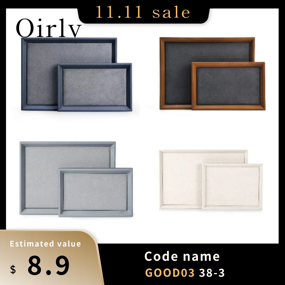 

Oirlv Solid Wood/PU Leather Jewelry Display Tray Stackable Necklace Bracelet Ring Watch Drawer Organizer Showcase Jewelry Holder