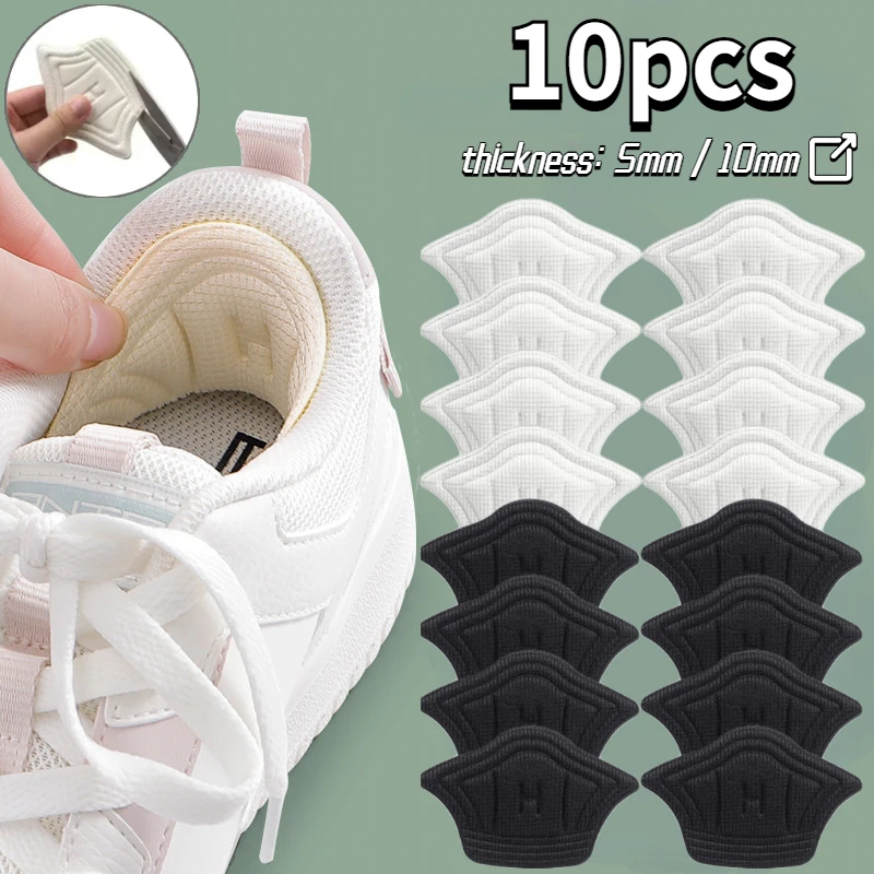 Semelles intérieures pour chaussures de sport, coussinets de talon, taille réglable, coussin de pieds, insertion de coussin, semelle intérieure, autocollant de protection de talon, instituts oto, 2 pièces, 10 pièces