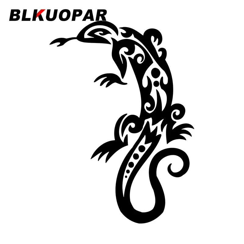 BLKUOPAR TRIBAL Lizard Silhouette Car Stickers Anime Personality Fashion Decal Occlusion Scratch Windows Helmet  Car Accessories