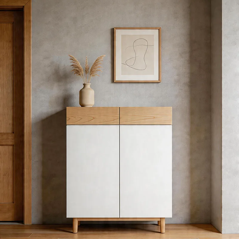 Wooden Vertical Shoe Cabinet Organizer Storage Display Cupboard Show Shoe Shelf Luxury Living Room Zapatero Salon Furniture