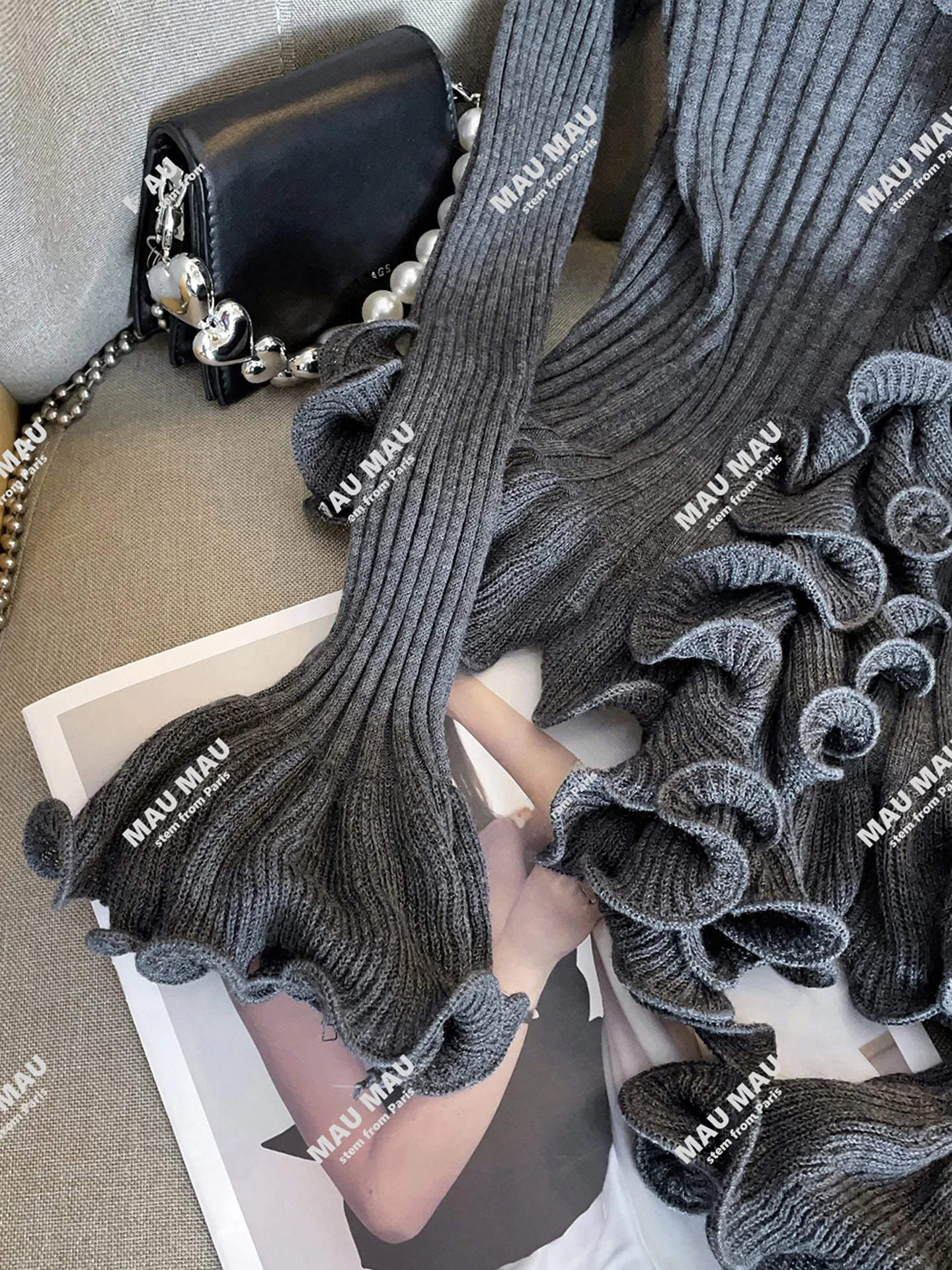 Ele Top lavorato a maglia da donna Premium Faion Design Primavera Autunno Bell Sve Maglione con finiture in pizzo V Ne Abbigliamento casual Vestibilità regolare