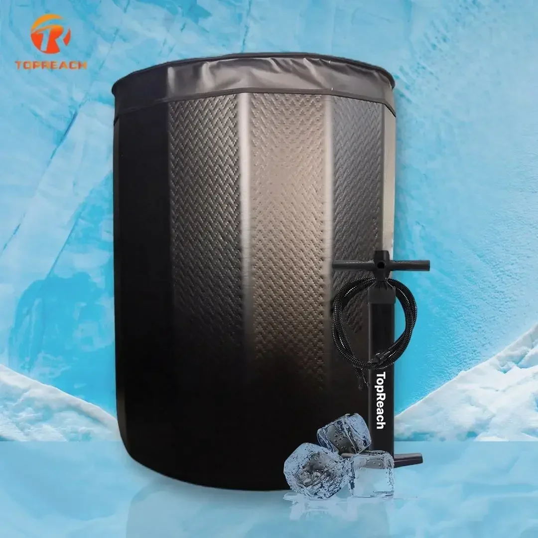 Portable PVC Inflatable Drop Stitch Inflate Cold Immersion Tub Sports Rrecovery Garden Ice Cryotherapy Soaking Bathtub for Home