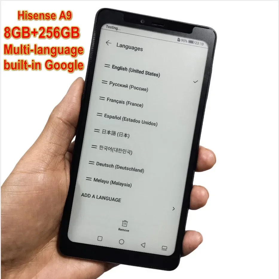 Multi-language Google play Hisense A9 Ink Screen Phone hifi cold warm backlight electronic book readers 6.1Inch EInk Display