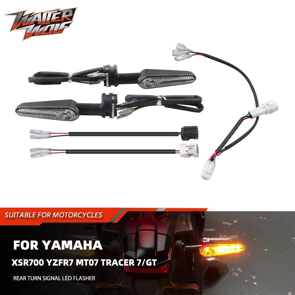 

For Yamaha XSR700 YZFR7 MT07 Tracer 7/GT Tenere 700 Rally World Raid XTZ07/XTZ700 Flasher LED Turn Signal Light Adapter Cable