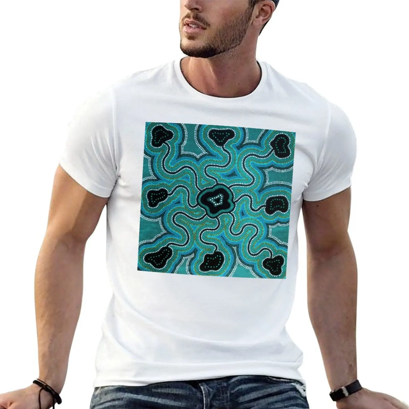 

graphic brand 100% t shirt vintage (Blue) print man t luxury for shirt t men shirts cotton Connection custom T-Shirt