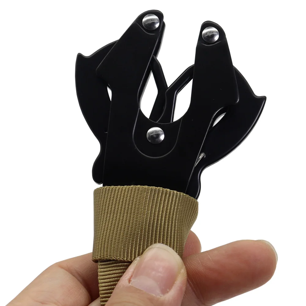 Picture 7: Tactical Personal Retention Lanyard Quick Release Buckle  Elastic Safety Rope Navy Seal Save Sling Double Head Hanging Buckle