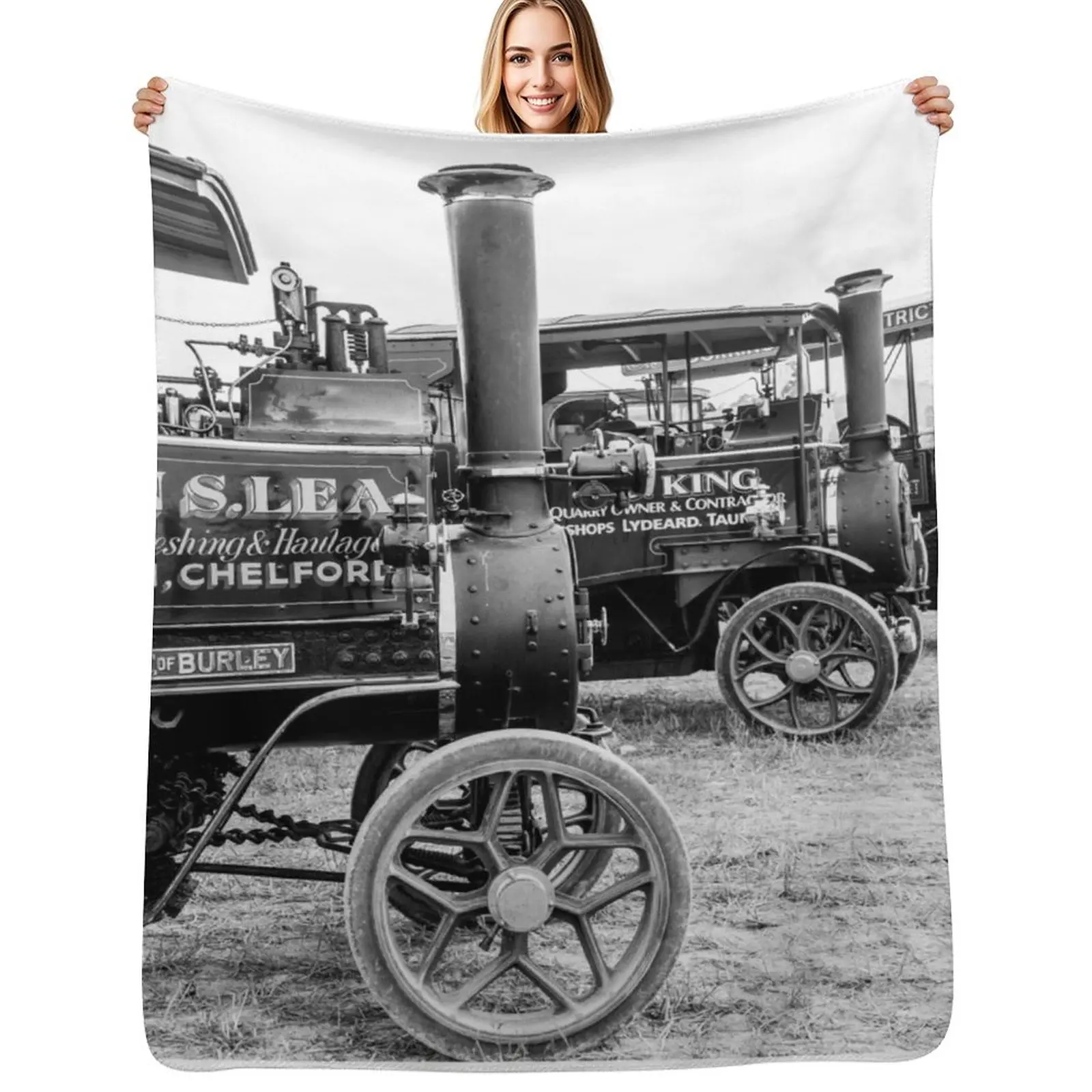 

Steam Trio Throw Blanket Multi Purpose Soft Warm Blanket for Home Travel