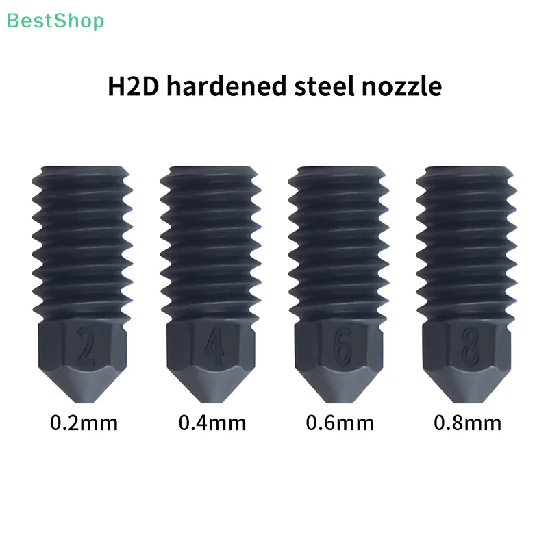 

☆☆For Bambulab A1 Upgrade Hotend Kit 3D Printer Mini Nozzle 0.2 0.4 0.6 0.8mm Hardened Steel Nozzle