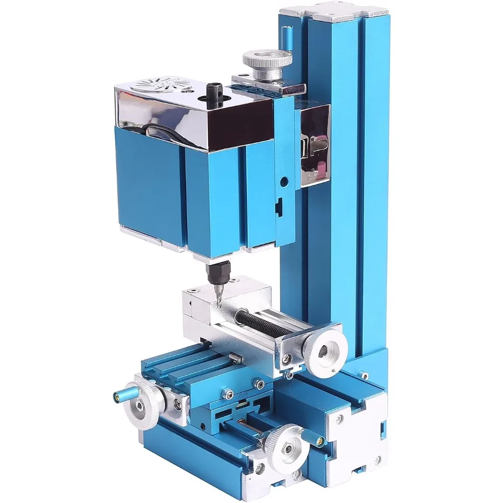 

Mini Metal Lathe Machine, Universal CNC DIY Tool Benchtop Wood Lathes Motorized Metalworking, Bench Top Drilling Lathe Machine