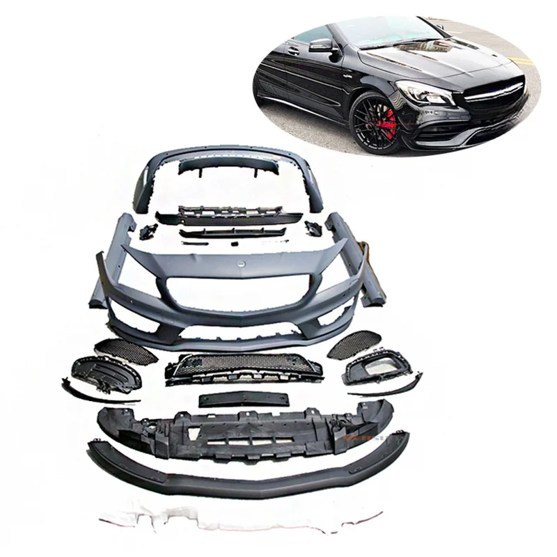 Car Accessories GT Style Sport Tuned Fr Bumper Replacement Kit for CLA W117 2013-2019