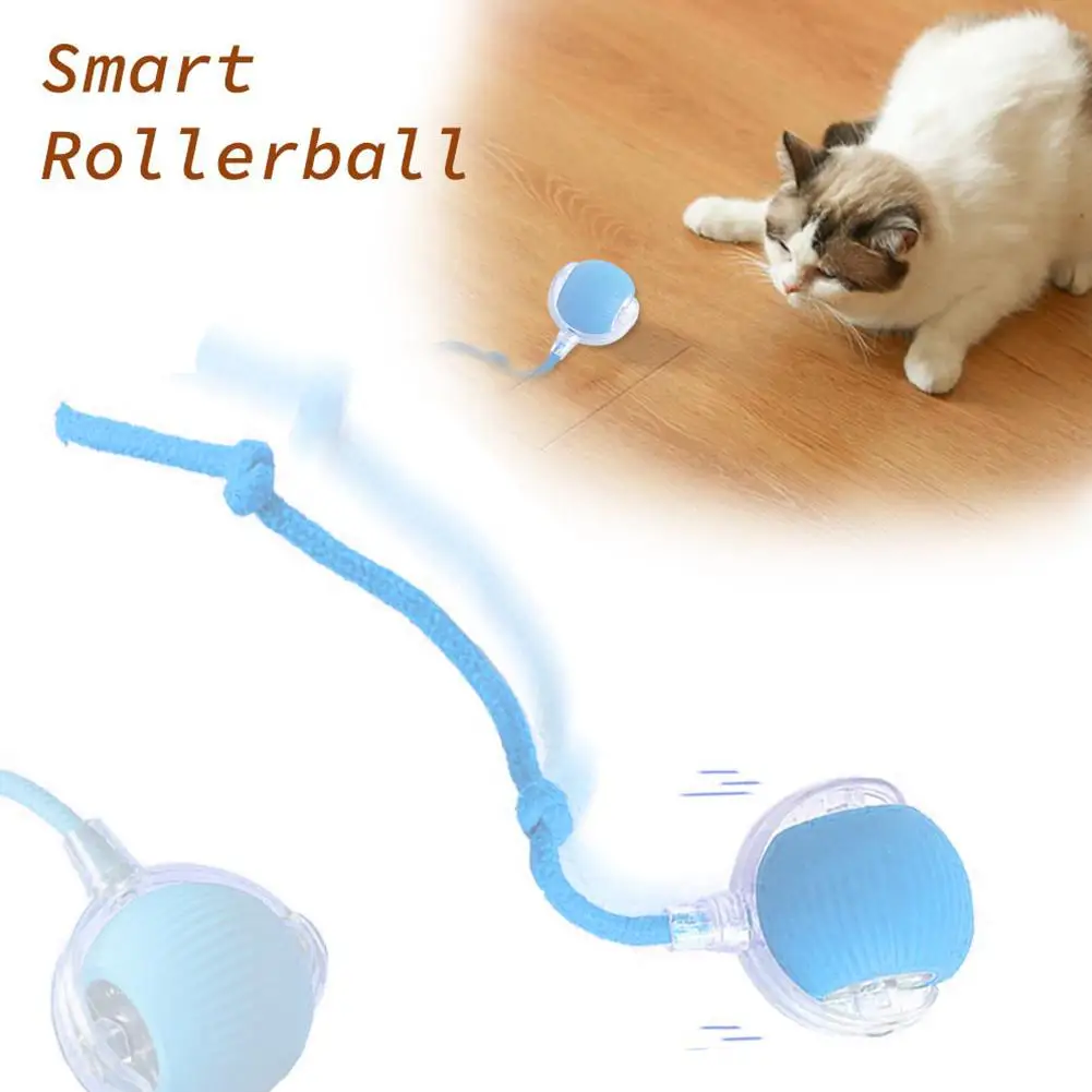 NEW Interactive Cat Toy Ball Super Drive Cat Rolling Sensor Ball Teaser Activated Balls Kitten Game Pet Toys Motion P6I4