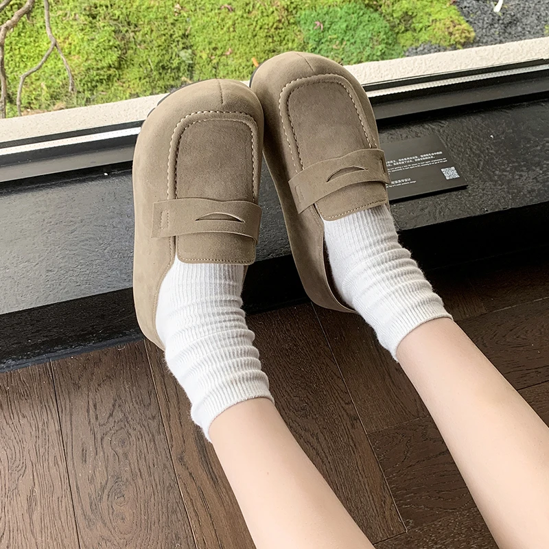 2025 الاسلوب المناسب شقة القاع الانزلاق على الأحذية النسائية كسول الأحذية تنوعا الصنادل الخريف الشتاء جديد وصول حذاء مريح #2
