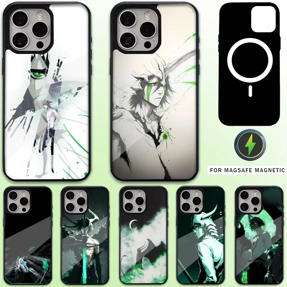 

Anime U-Ulquiorra Cifer Phone Case For iPhone17,16,15,14,13,12,11 Plus,Pro Max Magnetic Magsafe Wireless Charging