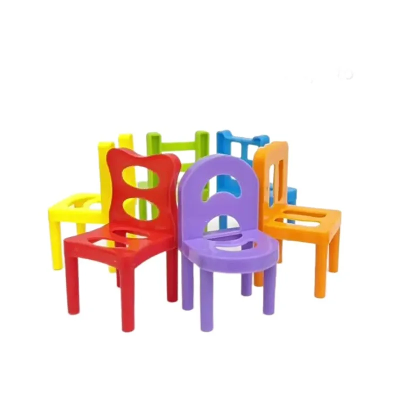 24PCS Large Children's Educational Stacking Chairs Toy Interactive Game Cross-Border Stacking Fun Stools for Kids