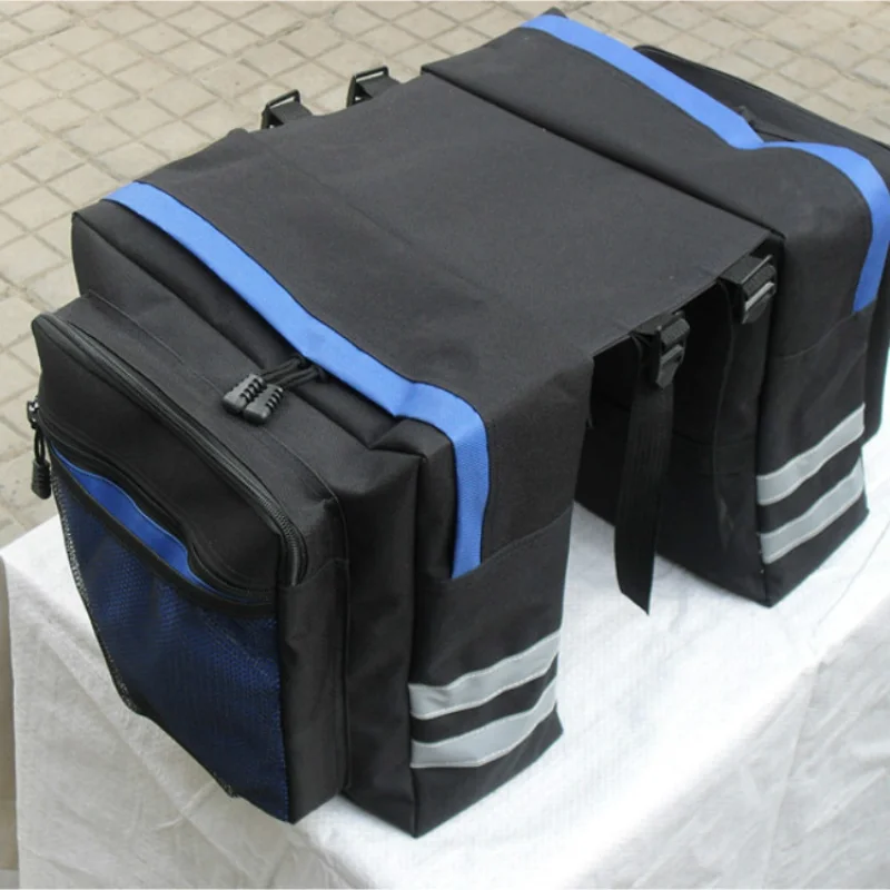 Bolsa de transporte para bicicleta portaequipajes trasero de doble cara, asientos traseros son altos y cómodos de capacidad, bolsa para equipaje para bicicleta