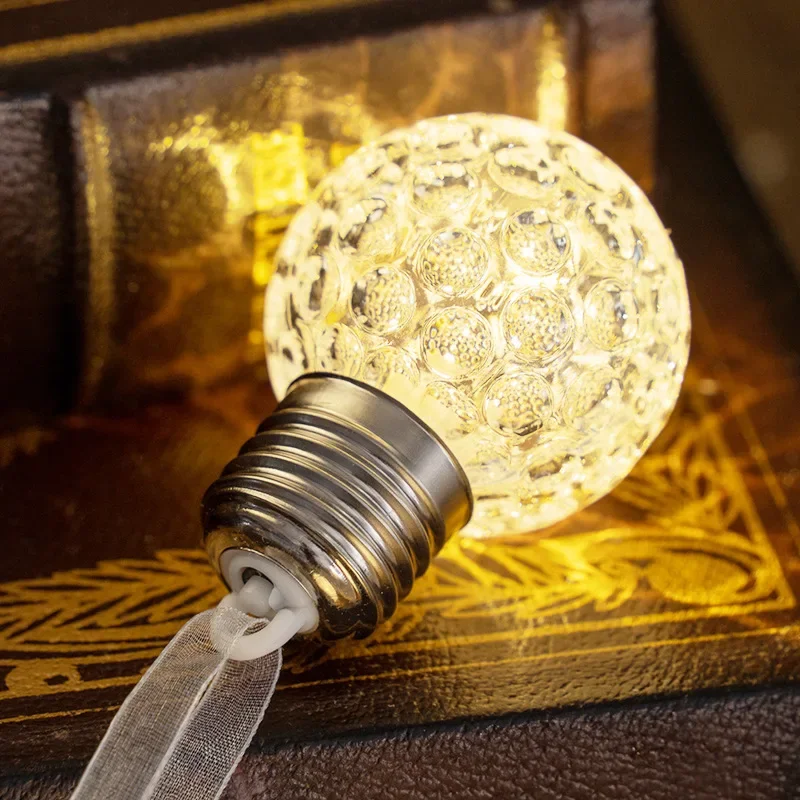 New Christmas Tree LED Light Ball Transparent Crystal Night Light Festive Atmosphere Decor Scene Setup