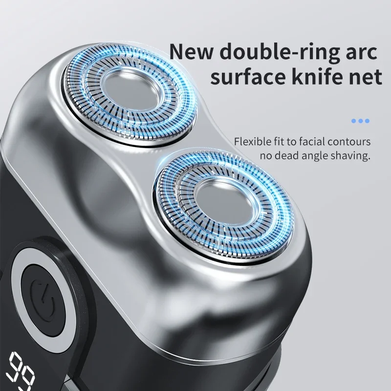 ماكينة حلاقة كهربائية صغيرة، شحن مدمج وسريع للاستخدام المنزلي، ماكينة حلاقة سيارة للرجال، محمولة للاستخدام المنزلي، هدية للأب والصبي